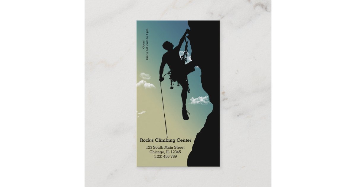 Rock Climbing Business Card Zazzle