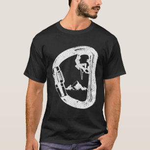 Rock Climbing  Carabiner Mountaineer Mountain Clim T-Shirt