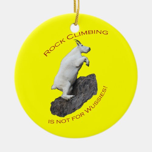 Rock Climbing Ceramic Ornament