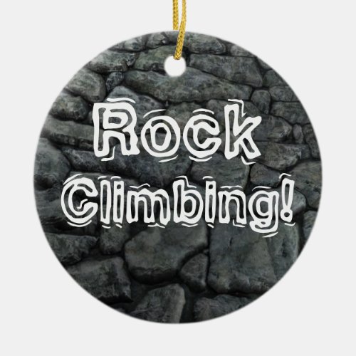 Rock Climbing Ceramic Ornament