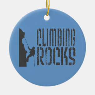 Rock Climbing Ceramic Ornament