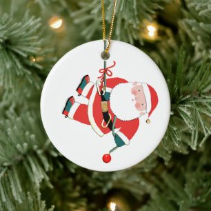 Rock Climbing Christmas Collectible Ceramic Ornament
