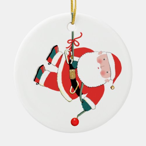 Rock Climbing Christmas Collectible Ceramic Ornament