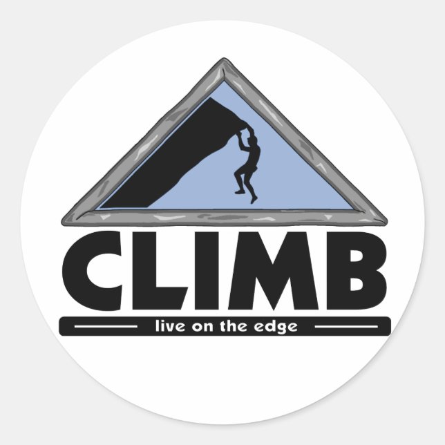 Rock Climbing Classic Round Sticker (Front)