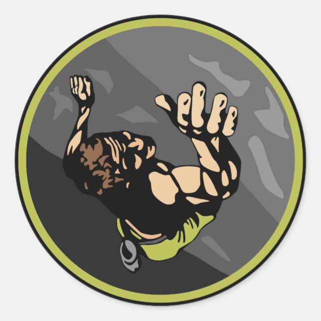Rock Climbing Classic Round Sticker (Front)