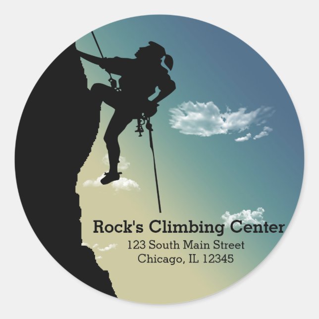 Rock Climbing Classic Round Sticker (Front)