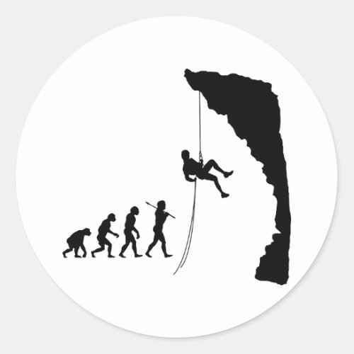 Rock Climbing Classic Round Sticker