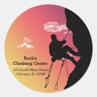 Rock Climbing Classic Round Sticker