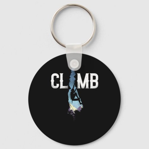 Rock Climbing Climb Girl Keychain