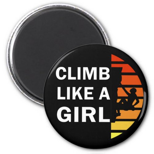 rock climbing climb girl woman magnet