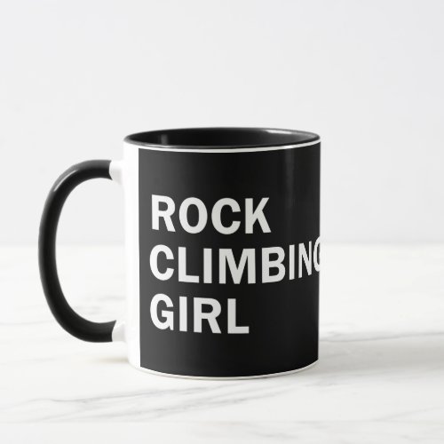 rock climbing climb girl woman mug