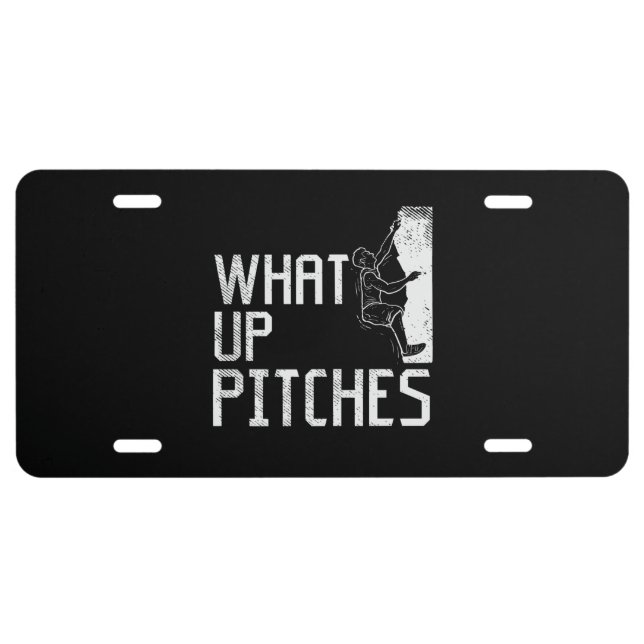 Rock Climbing Climber Gift License Plate (Front)