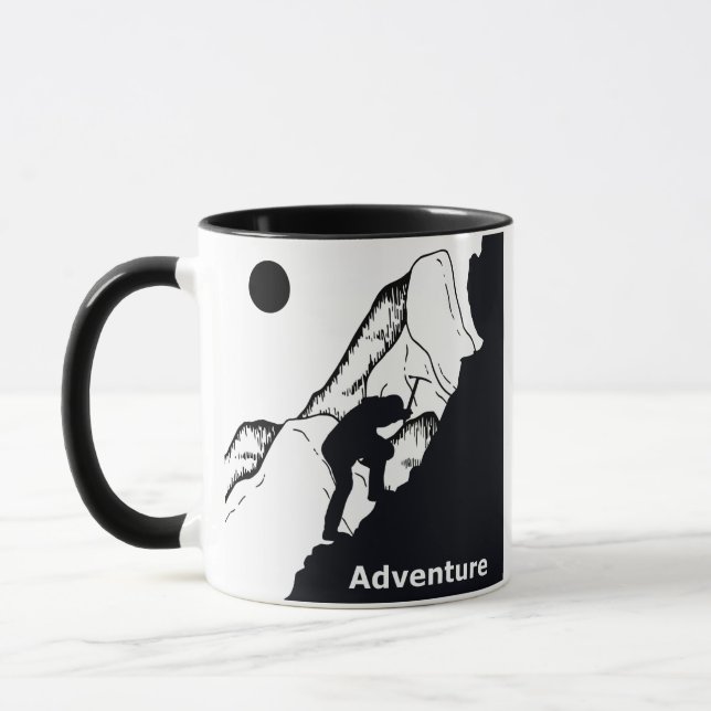 rock climbing climber mug (Left)