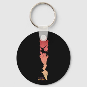 Rock Climbing - Climber Silhouette Keychain