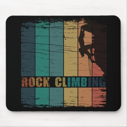 Rock climbing climber vintage mouse pad