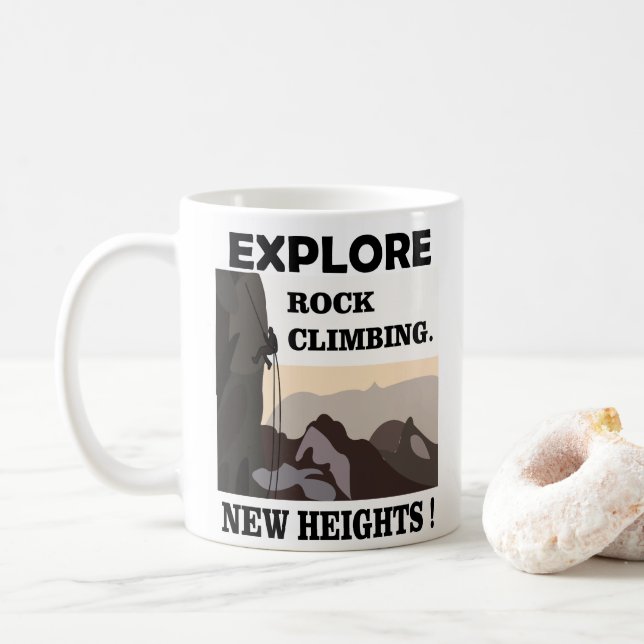 Rock Climbing  Coffee Mug (With Donut)