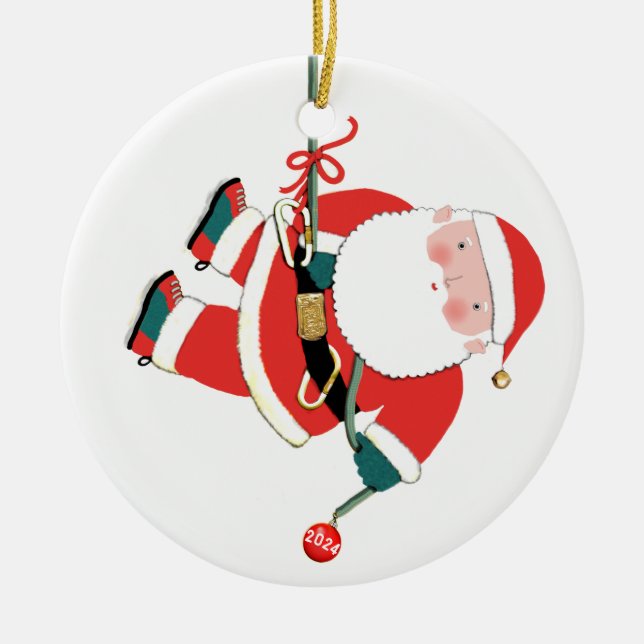 Rock Climbing Collectible Ceramic Ornament (Front)