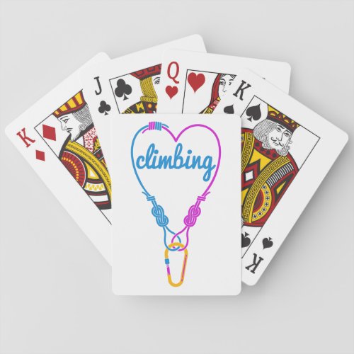 Rock Climbing couple climbing partners Poker Cards