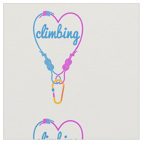 Rock Climbing couple Fabric