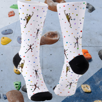 Rock Climbing Crew Socks by NightOwlsMenagerie at Zazzle