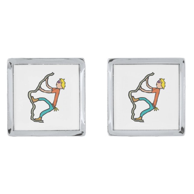 Rock Climbing Cufflinks (Front)