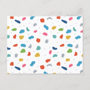 Rock Climbing Cute Kids Colorful Holiday Postcard