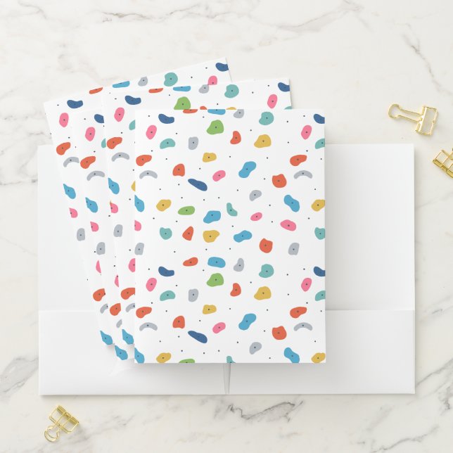 Rock Climbing Cute Kids Colorful Pocket Folder (In Situ)