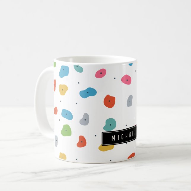 Rock Climbing Cute Kids Colorful School Coffee Mug (Front Left)