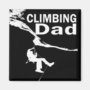 Rock climbing dad magnet