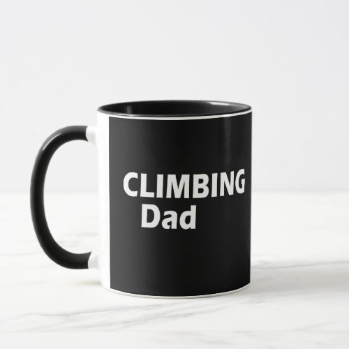 Rock climbing dad mug