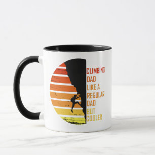Rock climbing dad mug