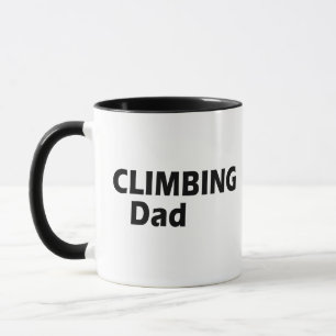 Rock climbing dad mug