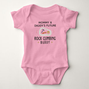 Rock Climbing - Daddy's Future Rock Climbing Buddy Baby Bodysuit