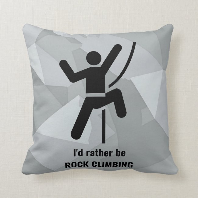 Rock Climbing Design Throw Pillow