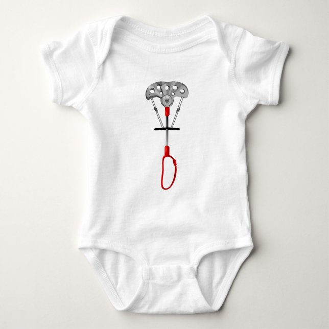 Rock Climbing Equiptment Baby Bodysuit (Front)