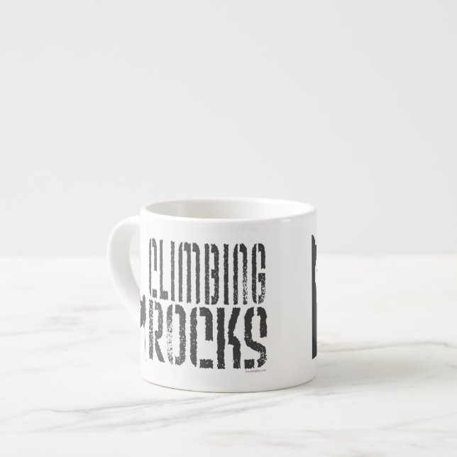 Rock Climbing Espresso Cup (Front Left)