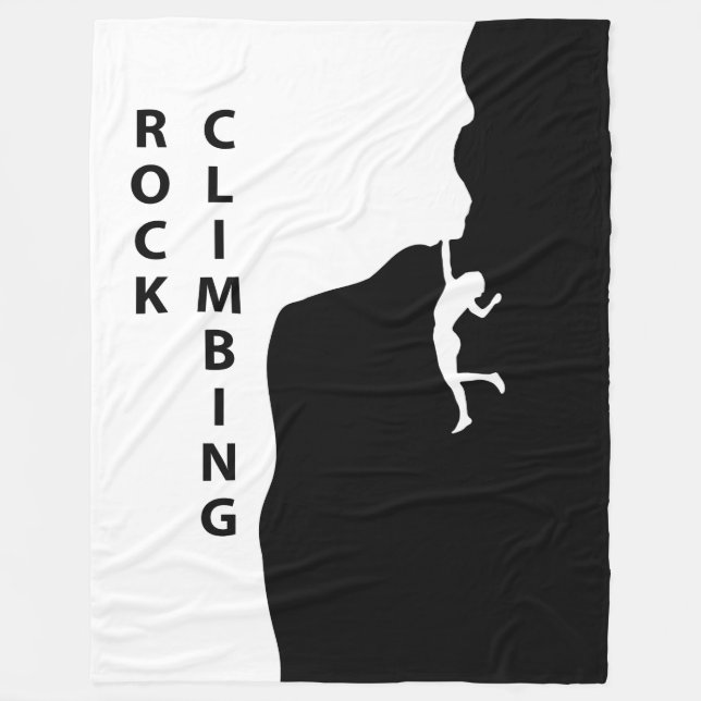 Rock climbing fleece blanket (Front)