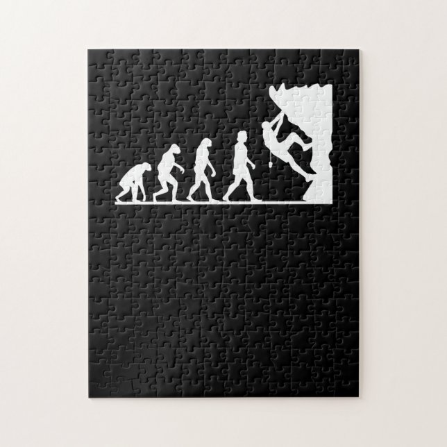 Rock Climbing For Rock Climber Funny Evolution Jigsaw Puzzle (Vertical)