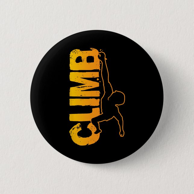 Rock Climbing Funny Bouldering Enthusiasts For Men Button (Front)