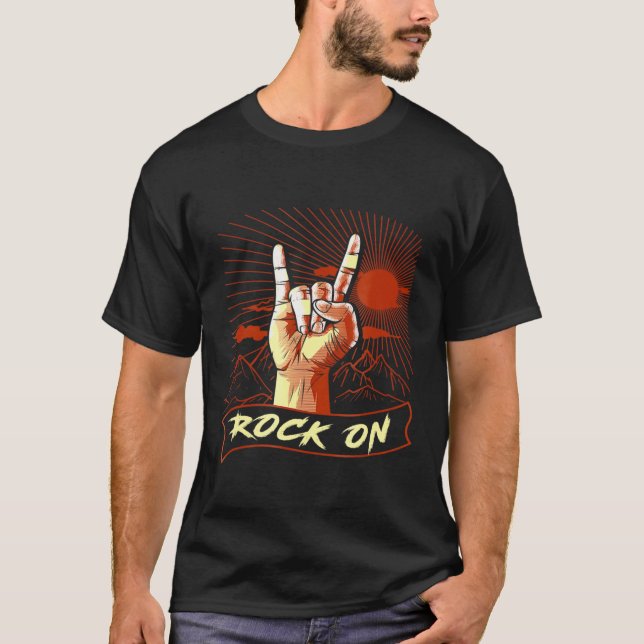 Rock Climbing  Funny Rock On Climbing Shirt (Front)