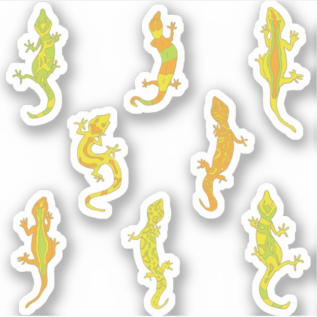 Rock Climbing Geckos. Sticker (Front)