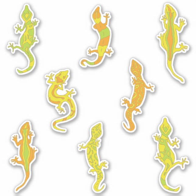 Rock Climbing Geckos. Sticker (Front)