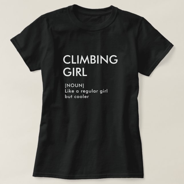 Rock Climbing gift for her  T-Shirt (Design Front)