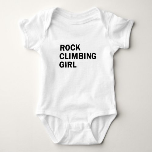 Rock climbing girl baby bodysuit