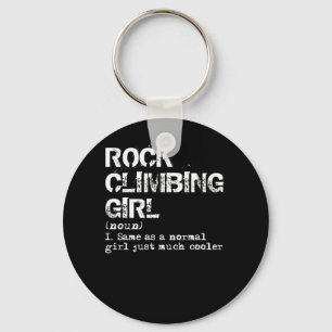 Rock Climbing Girl Definition Funny Sports Tee. Keychain