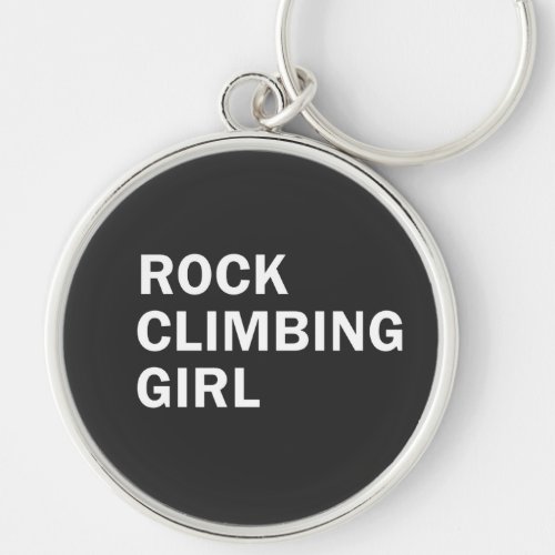 Rock climbing girl keychain