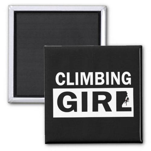 Rock climbing girl magnet