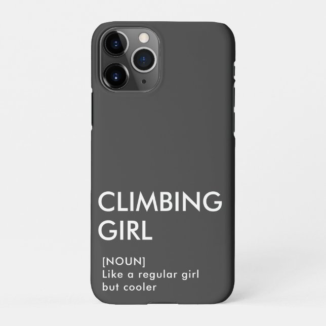 Rock Climbing girl trendy gift for her  iPhone Case (Back)