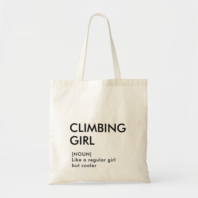 Rock Climbing girl trendy gift for her  Tote Bag (Front)