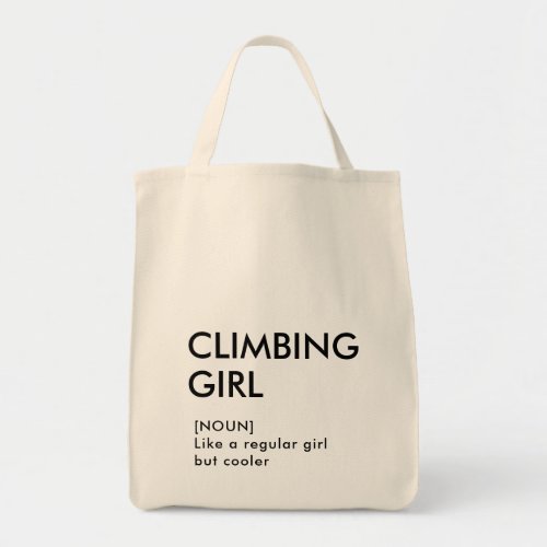 Rock Climbing girl trendy gift for her  Tote Bag